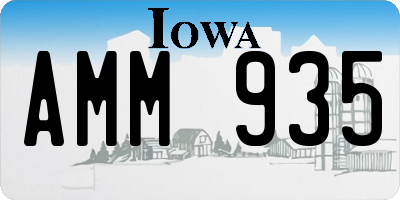 IA license plate AMM935
