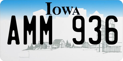 IA license plate AMM936