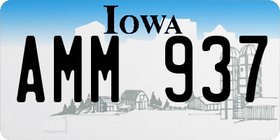 IA license plate AMM937
