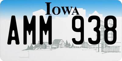 IA license plate AMM938