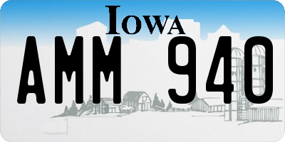 IA license plate AMM940