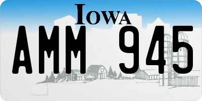 IA license plate AMM945