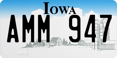 IA license plate AMM947