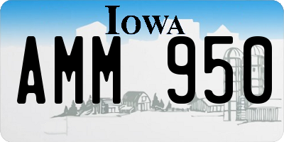 IA license plate AMM950