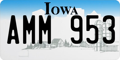 IA license plate AMM953