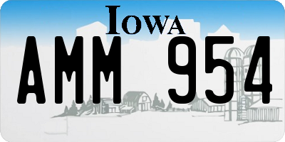 IA license plate AMM954