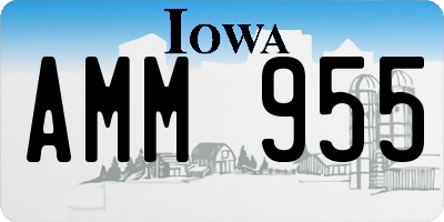 IA license plate AMM955