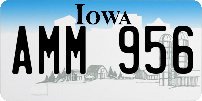 IA license plate AMM956