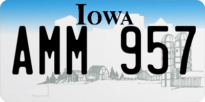 IA license plate AMM957