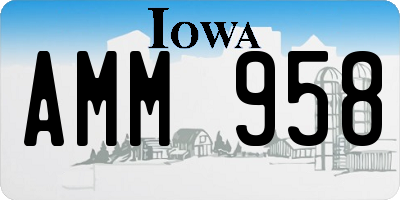 IA license plate AMM958