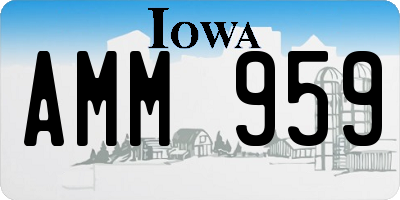 IA license plate AMM959