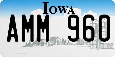 IA license plate AMM960