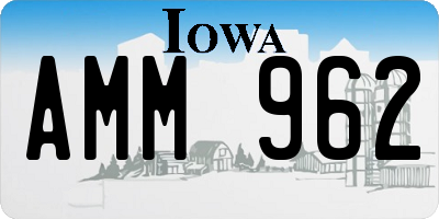 IA license plate AMM962