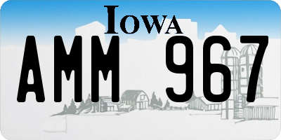 IA license plate AMM967