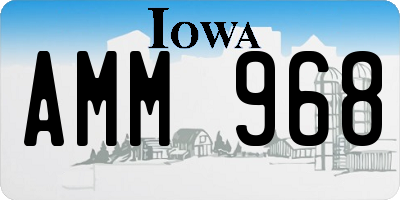 IA license plate AMM968