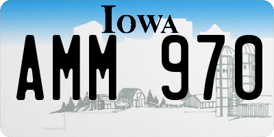 IA license plate AMM970