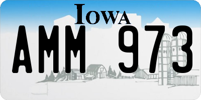 IA license plate AMM973