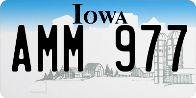 IA license plate AMM977