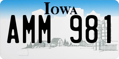 IA license plate AMM981