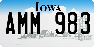 IA license plate AMM983