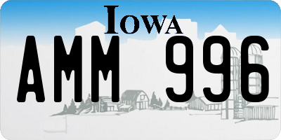 IA license plate AMM996