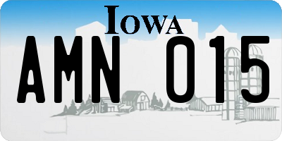 IA license plate AMN015