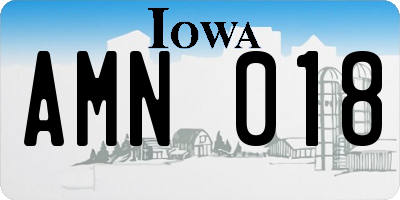 IA license plate AMN018