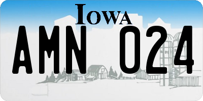 IA license plate AMN024