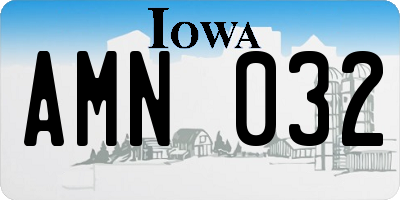IA license plate AMN032