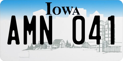 IA license plate AMN041