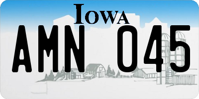 IA license plate AMN045