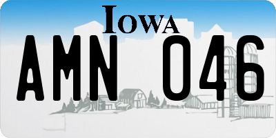 IA license plate AMN046