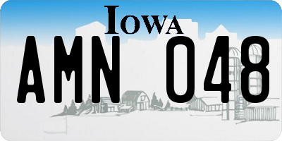 IA license plate AMN048