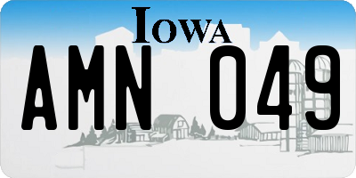 IA license plate AMN049