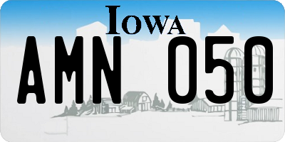 IA license plate AMN050
