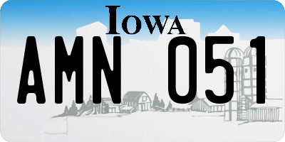 IA license plate AMN051