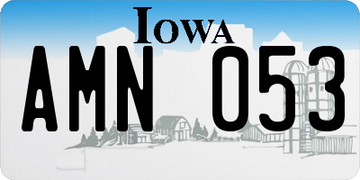 IA license plate AMN053