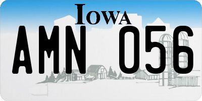 IA license plate AMN056