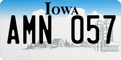 IA license plate AMN057