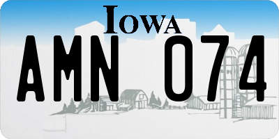 IA license plate AMN074
