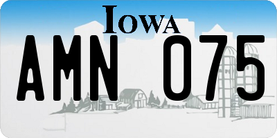 IA license plate AMN075