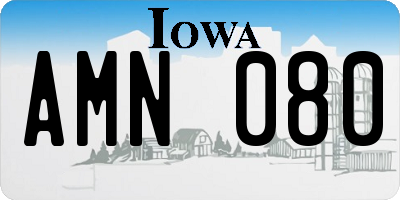 IA license plate AMN080