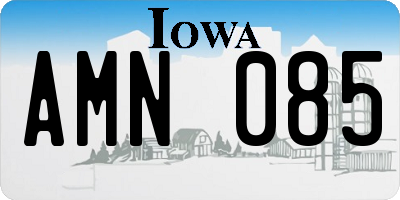 IA license plate AMN085