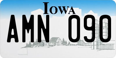 IA license plate AMN090