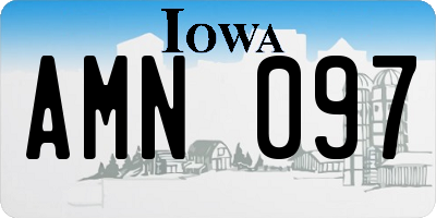 IA license plate AMN097
