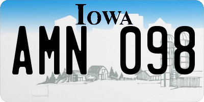 IA license plate AMN098