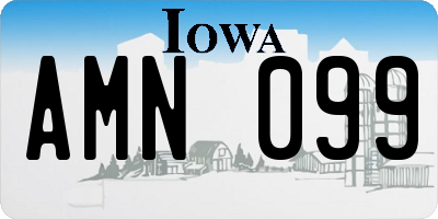 IA license plate AMN099