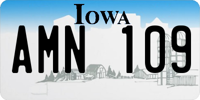 IA license plate AMN109