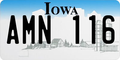 IA license plate AMN116