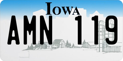 IA license plate AMN119